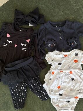 🐈‍⬛ Black Cat Halloween Boutique Bundle | Newborn | Like New 🎃